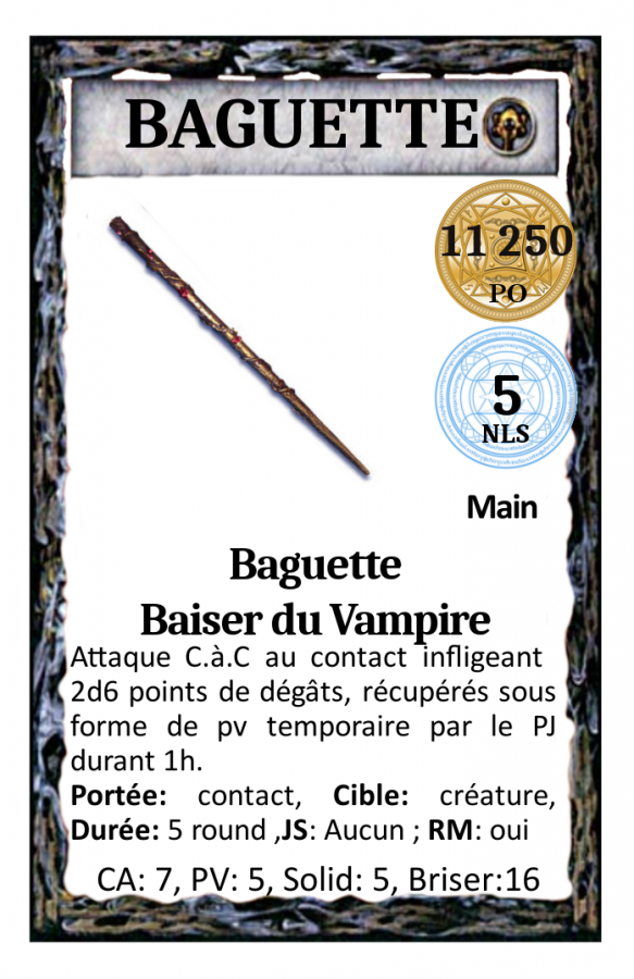 Baguette - Baiser du Vampire